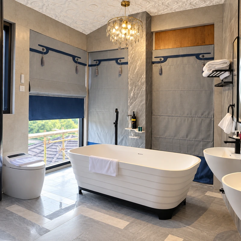 Stone bathtub