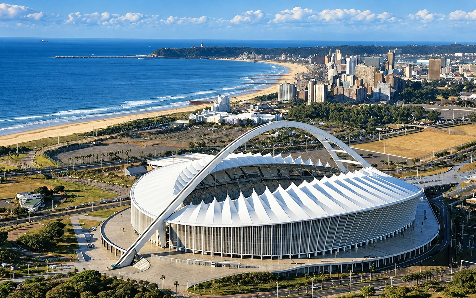 Architectural illustration placeholder for Moses Mabhida Stadium